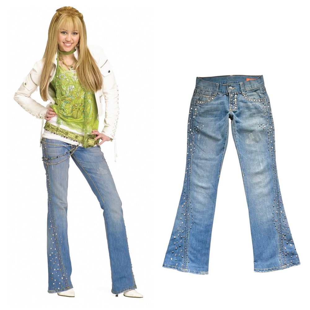 ASO Hannah Montana! Season 2 Rhinestones Studded Bootcut Jeans Size 25